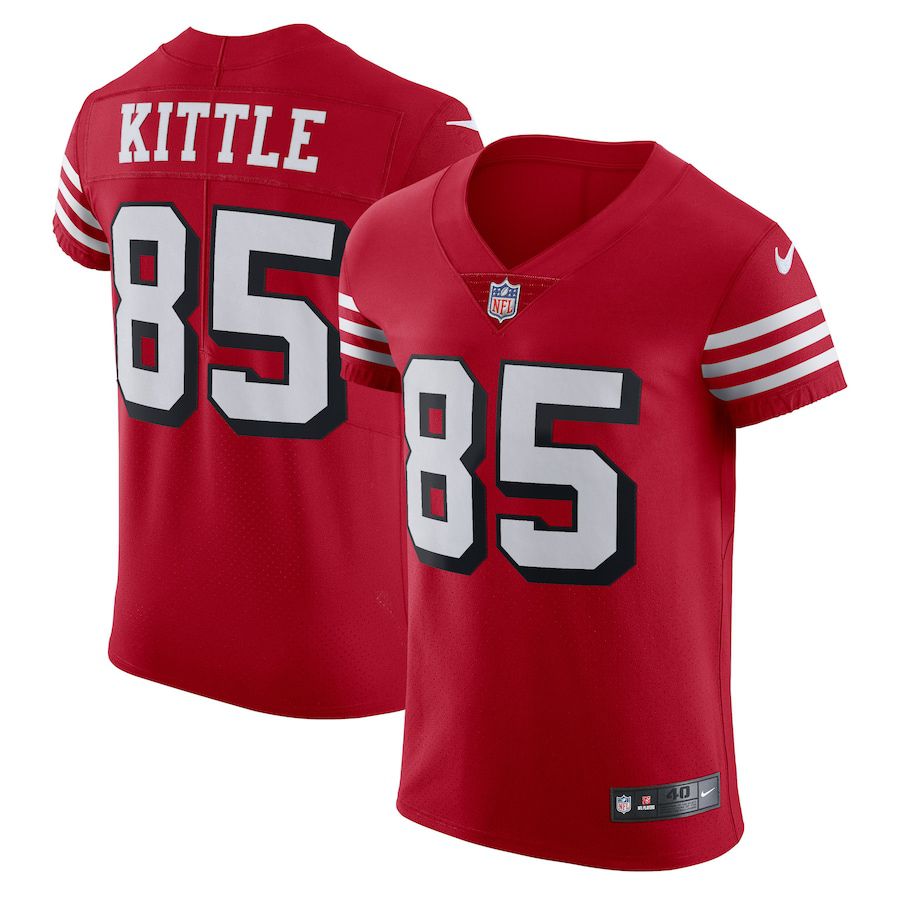 Men San Francisco 49ers #85 George Kittle Nike Scarlet Alternate Vapor Elite NFL Jersey